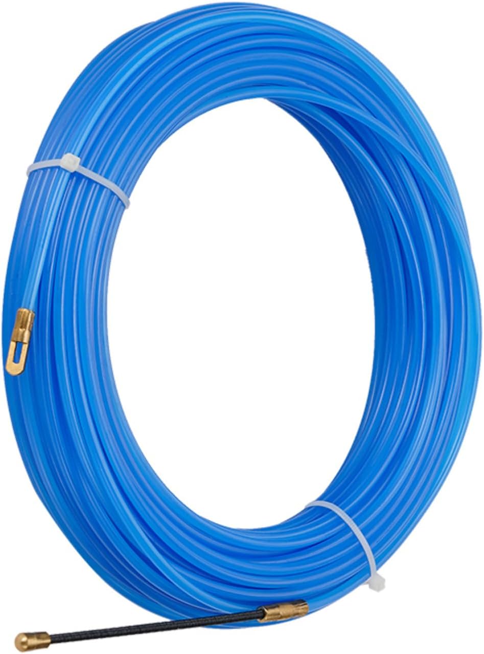 Electric Cable Wire Puller,4mm Nylon Fish Tape Electric Cable Guide Device Duct Snake Wire for Electrician Fish Tape Wire Aid Tool 10M,Blue