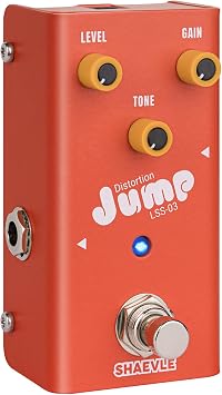 Distortion Guitar Pedal Crunch-Style All-Analog Circuit, True Bypass, Compact Design for Classic Amp-Like Drive JUMP (Crunch Distortion)