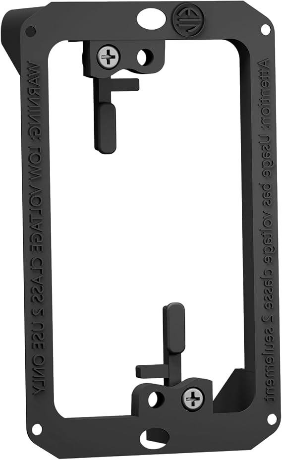 BestMounts Low Voltage Mounting Bracket 1 Gang, 1 Pack for Single Gang Wall Plate, Telephone Wires, Network Cables, HDMI, Coaxial, Speaker Cables - Low Voltage Box Cable Wall Plate Bracket, Mud Ring