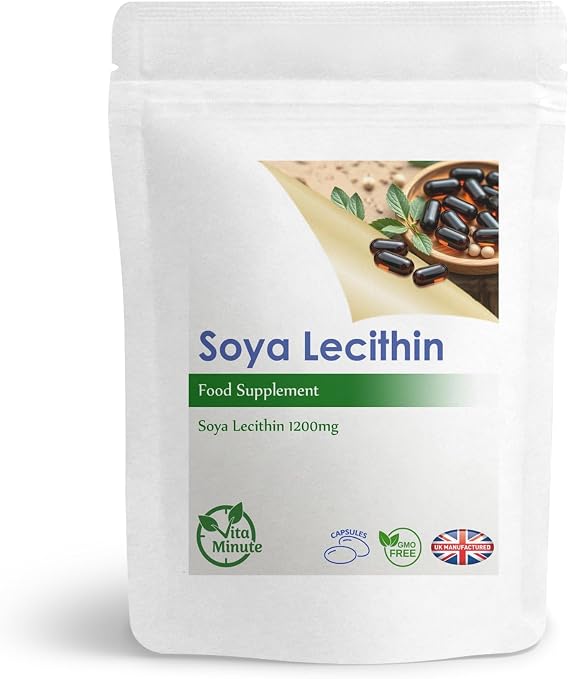 100 x Lecithin 1200mg Softgel Capsules | SOYA Lecithin for Brain, Liver and Heart Health Support