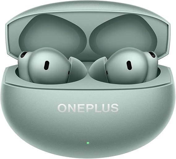 OnePlus Buds 4 Wireless Earbuds,Bass Wave in-Ear Buds,IP55 Tri-Mics AI Earphone,Up to 55dB Adaptive Noise Cancellation,Up to 45Hrs Battery,Green