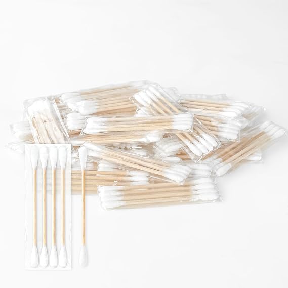 600PCS Cotton Swabs Travel Size,Individually Wrapped Bulk Cotton Swabs