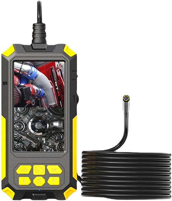 Sewer Camera, 4.5" 1080P Industrial Endoscope Camera with 9 Lights, Borescope Camera for Sewer,IP68 Waterproof Plumbing Drain Pipe Snake Inspection Camera(Size:2 M/6.6 FT)