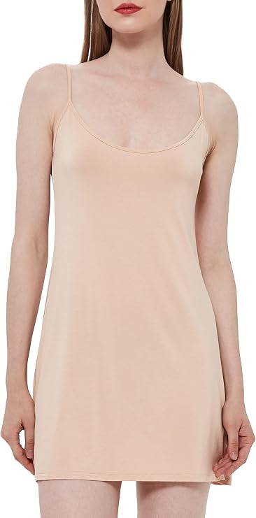 GYS Women's Bamboo Viscose Full Slips for Under Dresses Cami Slip Dress