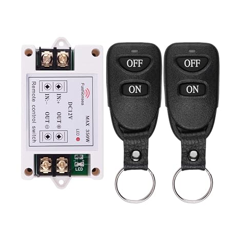 DC 12V 40A Relay, 1CH Universal 433Mhz Remote Control Wireless Latching Function Switch for Industrial & Low Voltage Power Systems