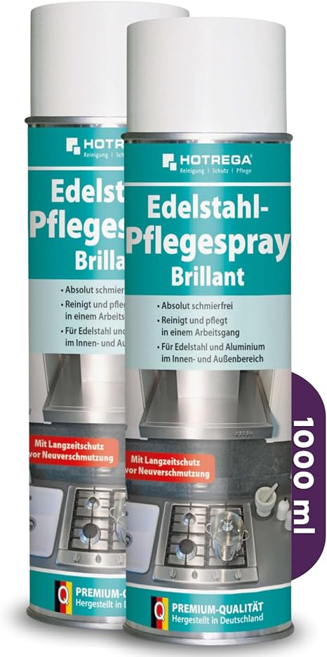 Hotrega Brilliant Stainless Steel Care Spray 2 x 500 ml Cleaning & Shine