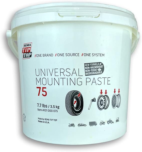 REMA TIP TOP 75 Universal Tire Mounting Paste 7.7 lb Tall Pail of Bead Lube