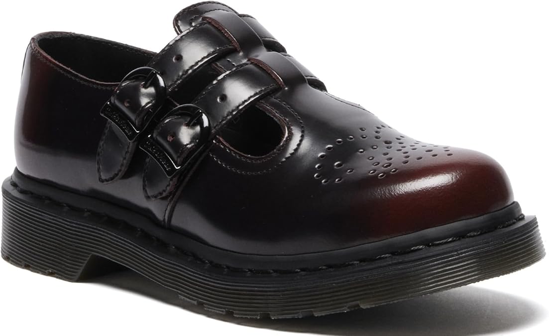 Dr. Martens Women's 8065 Mary Jane Shoe, Black Smooth Leather, UK 3/US 5