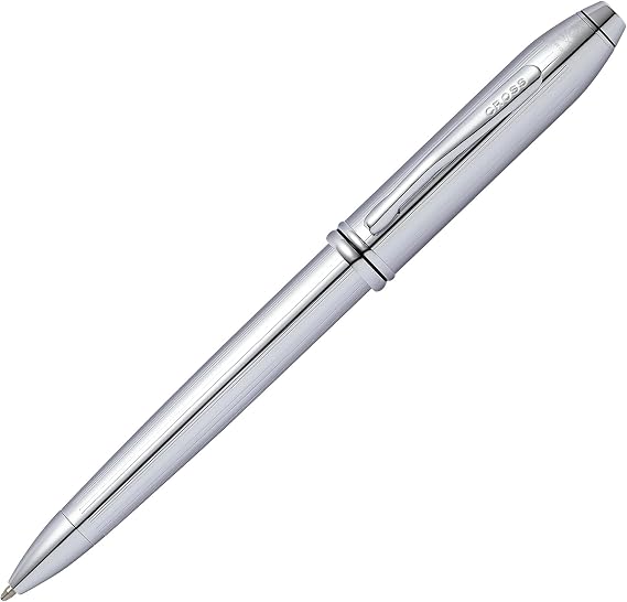 CROSS Townsend Lustrous Chrome Ballpoint Pen incl. Luxury Gift Box – Refillable Medium Ballpen