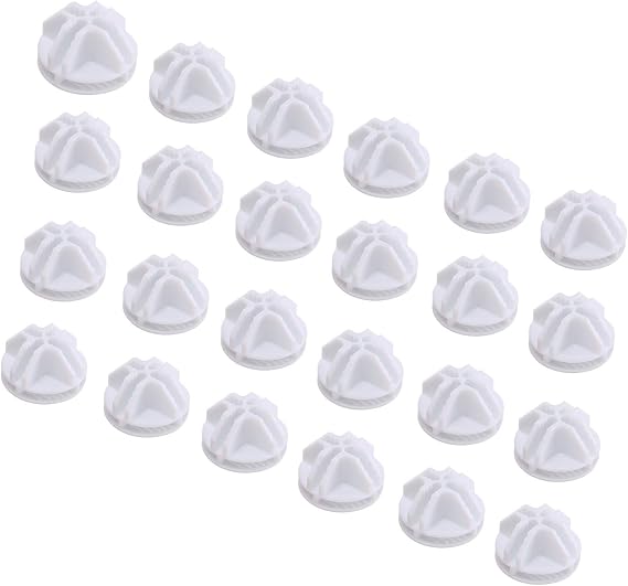 C&AHOME 24pcs Wire Cube Plastic Connectors for Cube Storage Modular Closet Organizer and Metal Grid Shelving Unit White