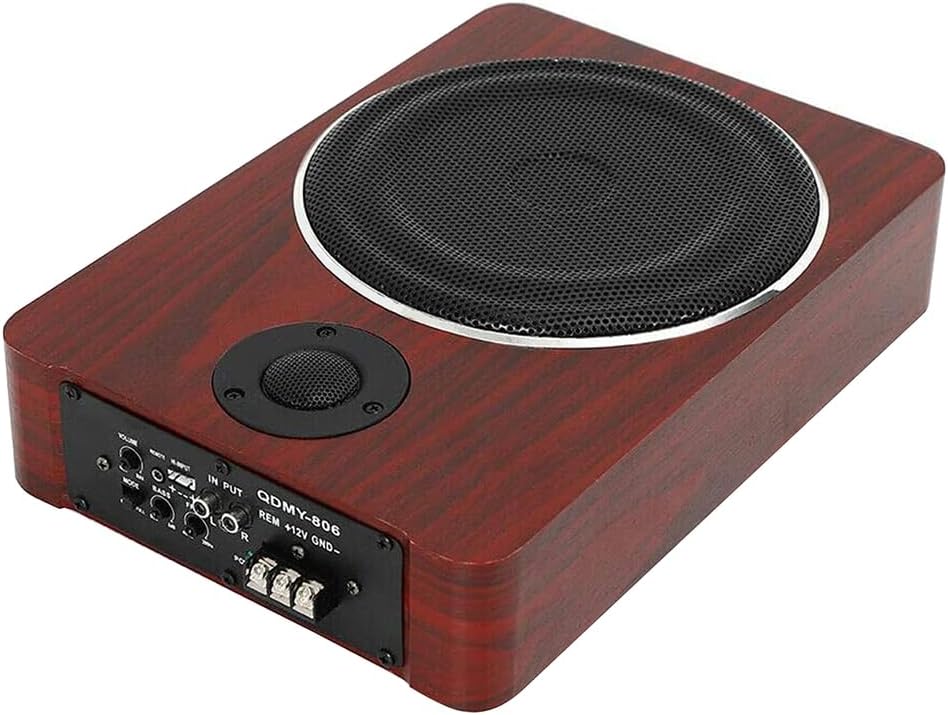 8 Car Under Seat Woofer,600w Audio Slim Under Seat Powered Subwoofer,Truck Sub Bass Speaker Kit,Car Amplifier Speaker for Vehicles Easy Installation