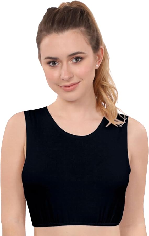Kosher Casual High Neck Cropped Tank Tops for Women Modest Crop Tank Top for Layering Under Dresses, Blouses, and Cardigans