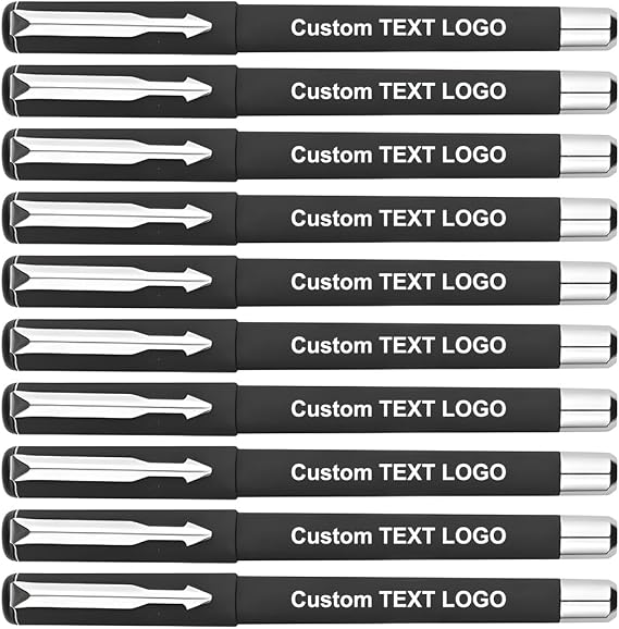 Custom Pens Gel Bulk 100-500, with Name/Logo Customized, Black