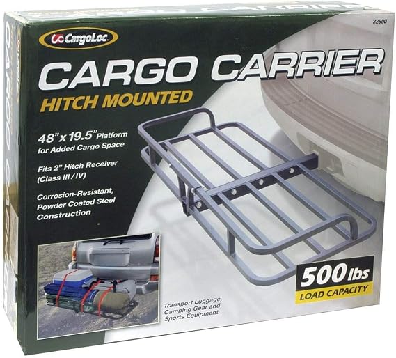Allied International 48" x 19.5" Cargo Carrier, Fixed - 500 lbs,Black,32500