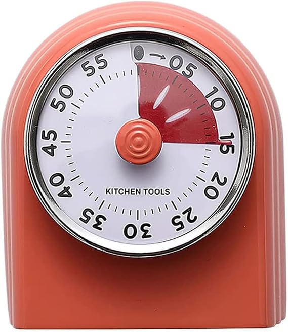 SKUZA Timers,Kitchen Magnetic Digital Timer Manual Countdown Kitchen Timer Countdown Alarm Clock Mechanical Cooking Timer Alarm Counter (Color : Vert) (Color : Rosso)