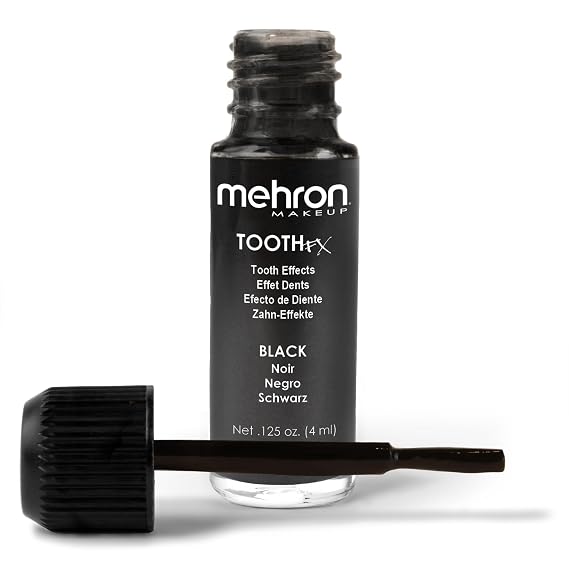 Mehron Makeup Tooth FX - BLACK, Temporary Special FX Tooth Paint