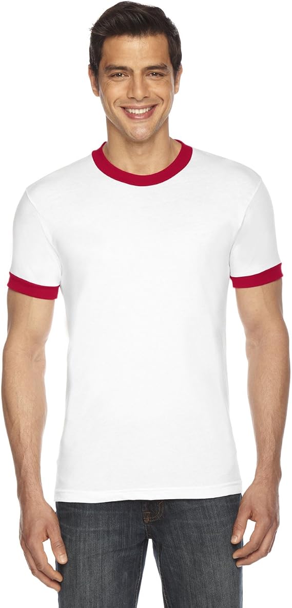 Poly-Cotton Short Sleeve Ringer T-Shirt by American Apparel
