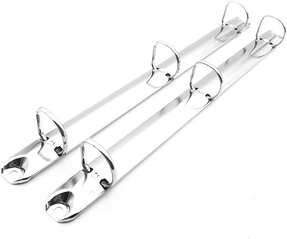 2Pack Letter Size 3 D-Rings Binder Mechanism Without Trigger, 11 inch Sheet Size, No Boosters (0.8 inch)