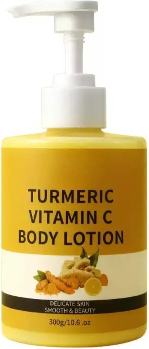 Turmeric & Vitamin C Body Lotion – Brightening & Moisturising Formula for Radiant, Even-Looking Skin, Natural Actives, Paraben & Sulphate Free, 300ml