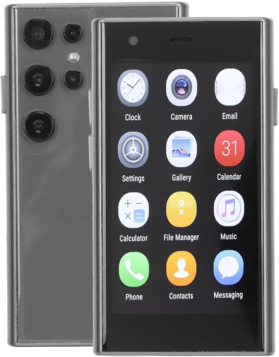 Compact Mini Smartphone 3.0 Inch 2GB 16GB ROM 3G Pocket Cell Phone with 0.3MP Front Camera and 2MP Rear Camera for8.1 (Black)