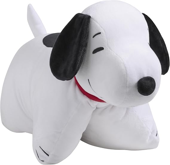 Pillow Pets Peanuts Snoopy, 16" Plush Toy | Soft Plush Pillow Companion, Unfastens into a Cozy Pillow at Night, Machine Washable, BPA and Phthalates Free