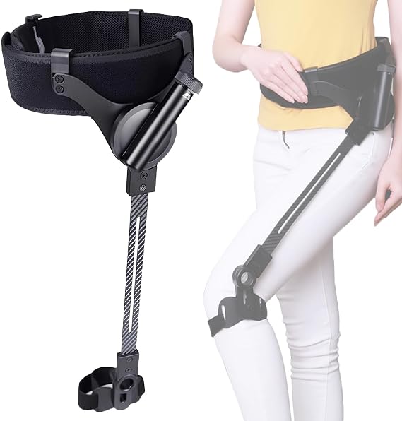 Power Walking Aids, Walking Assistance Device, Exoskeleton Powered Walking Exercise Leg Lift, Stroke Hemiplegia Walker Lower Limb Rehabilitation Training, for Adults Elderly