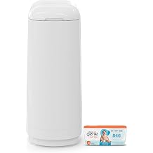 Diaper Genie Essence White Bucket with 18 Easy Roll Refill Bags