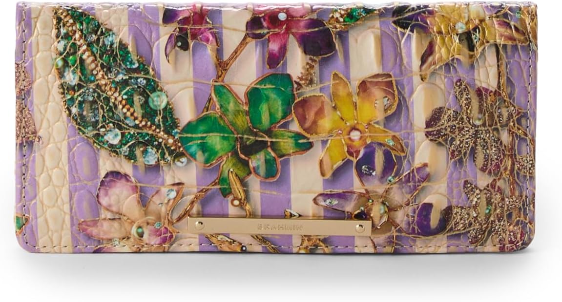 BRAHMIN Ady Wallet - Pinstripe Petals Melbourne