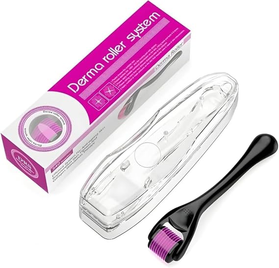 Derma Roller, 540 Microneedling Beard Roller for Hair Growth, Microneedling Scalp Roller For Body Face And Skin Rejuvenation Suitable For Both Man And Women. (0.25MM)