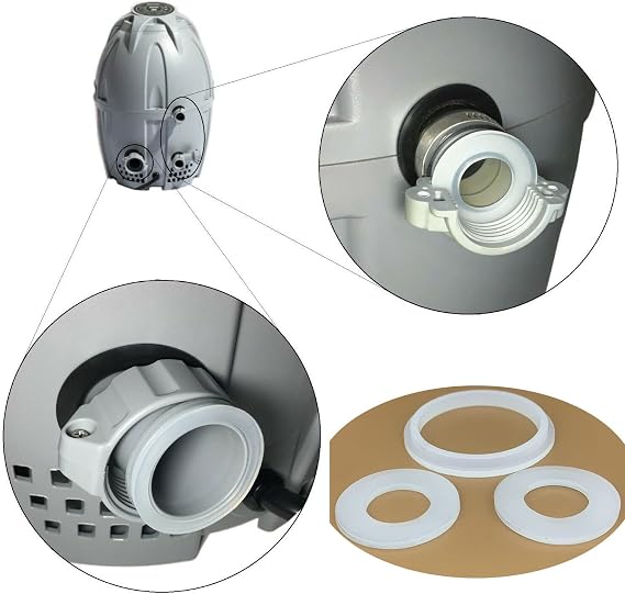 Fits Coleman, Lay-Z-spa ,A and B/C Connector Seals Gaskets(1 A + 2 B/C) | Connector Seals Gaskets Heater Spa Replacement Parts (1 A + 2 B/C) numbers 54, 90, 600xx, and 1380x
