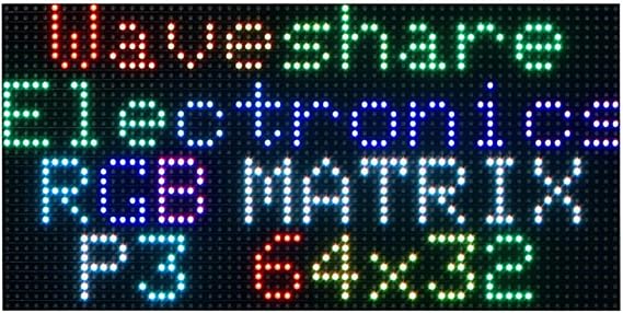 RGB Full-Color LED Matrix Panel Display, 6432 Pixels for Raspberry Pi, Pico, ESP32, Ardui,etc, Adjustable Brightness