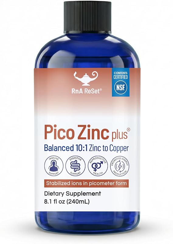 RnA ReSet Pico Zinc Plus - Liquid Zinc & Copper Supplement 8.1 fl oz
