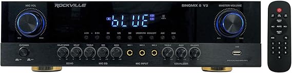 RockvilIe SingMix 5 2000w Home Theater Receiver w/Bluetooth/Echo/Mic inputs
