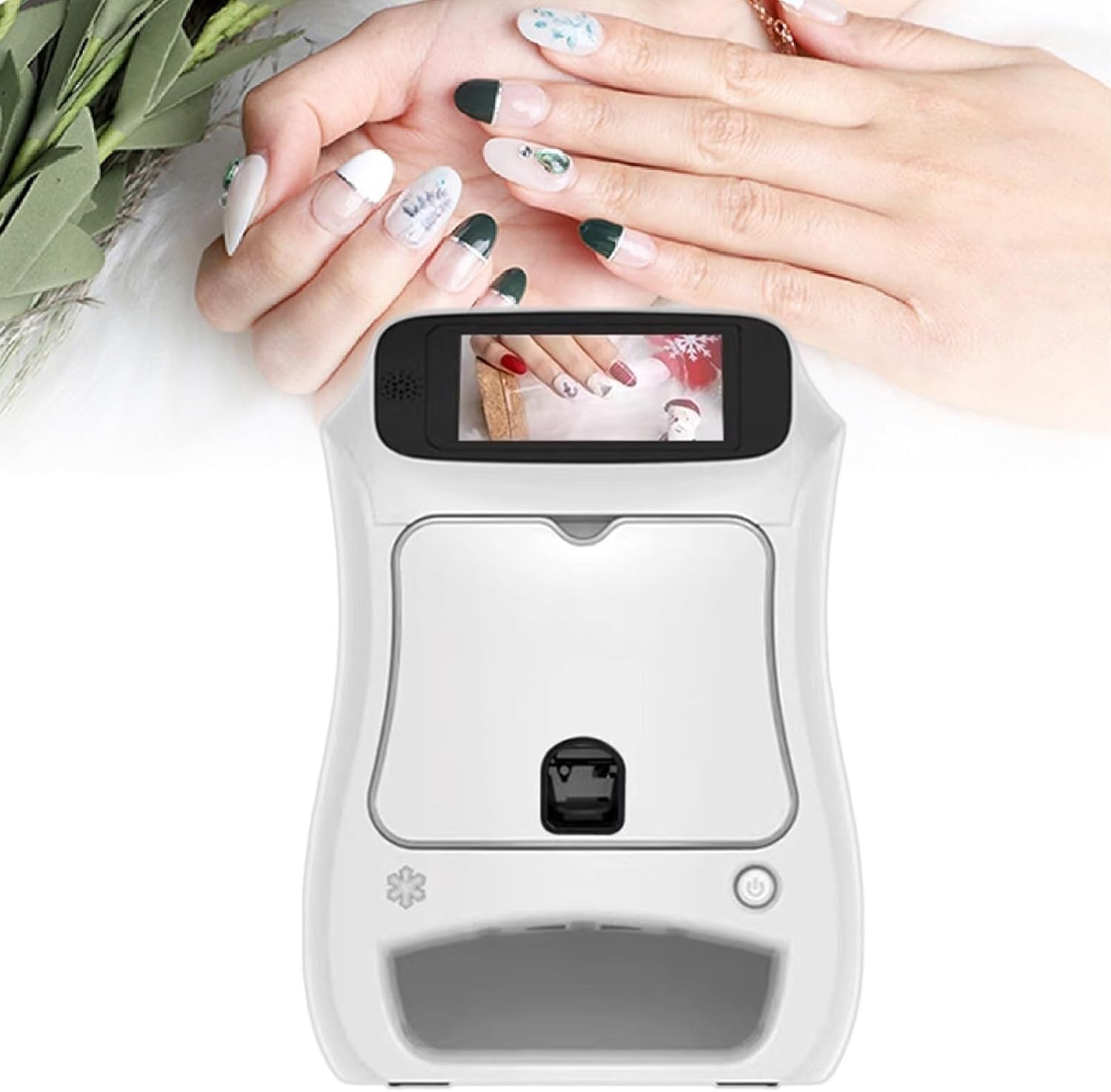 Digital Nail Art Printer, 3D Nail Printing Robot Nail Art Printing Machine with Metal Case Transfer Picture Nails Machine