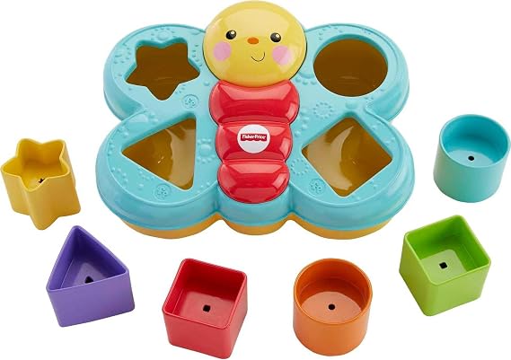 Fisher-Price Shape Matching Companion Butterfly Fisher-Price Shape Matching Companion Butterfly, 6 Blocks, Shape Matching Game CDC22 CDC22