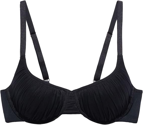 Savage X Fenty Womens Gathered Mesh Balconette Bra