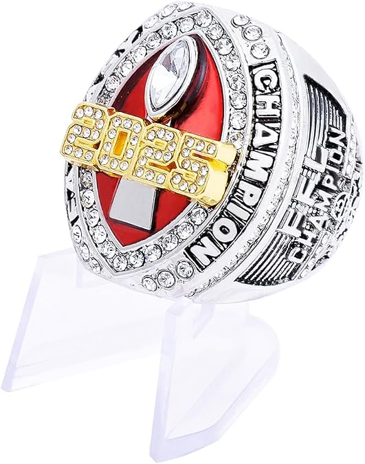 Fantasy Football Ring 2025 Award Prize Trophy Sports Winner FFL Championship Ring With Box