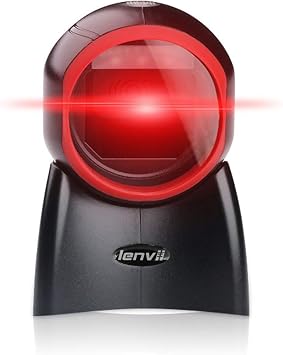 LENVII E655 Desktop Automatic 2D Barcode Scanner Omnidirectional Handsfree Barcode Scanner 1D QR Code and QR Code USB Wired Barcode Reader