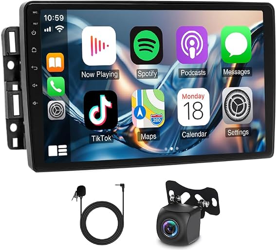 4G+64G Car Radio Stereo for Chevrolet Silverado Extended Cab 2007-2013,10 Inch Touch Screen Radio with Wireless Carplay Android Auto,Backup Camera,Bluetooth,WiFi,AM/FM,GPS,Mirror Link