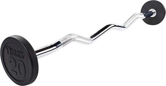 Body-Solid (SBZ20) Rubber Coated Fixed Weights Straight Barbell Bar for Weightlifting Exercise Bodybuilding Strength Training, 20lb (Midnight Black)