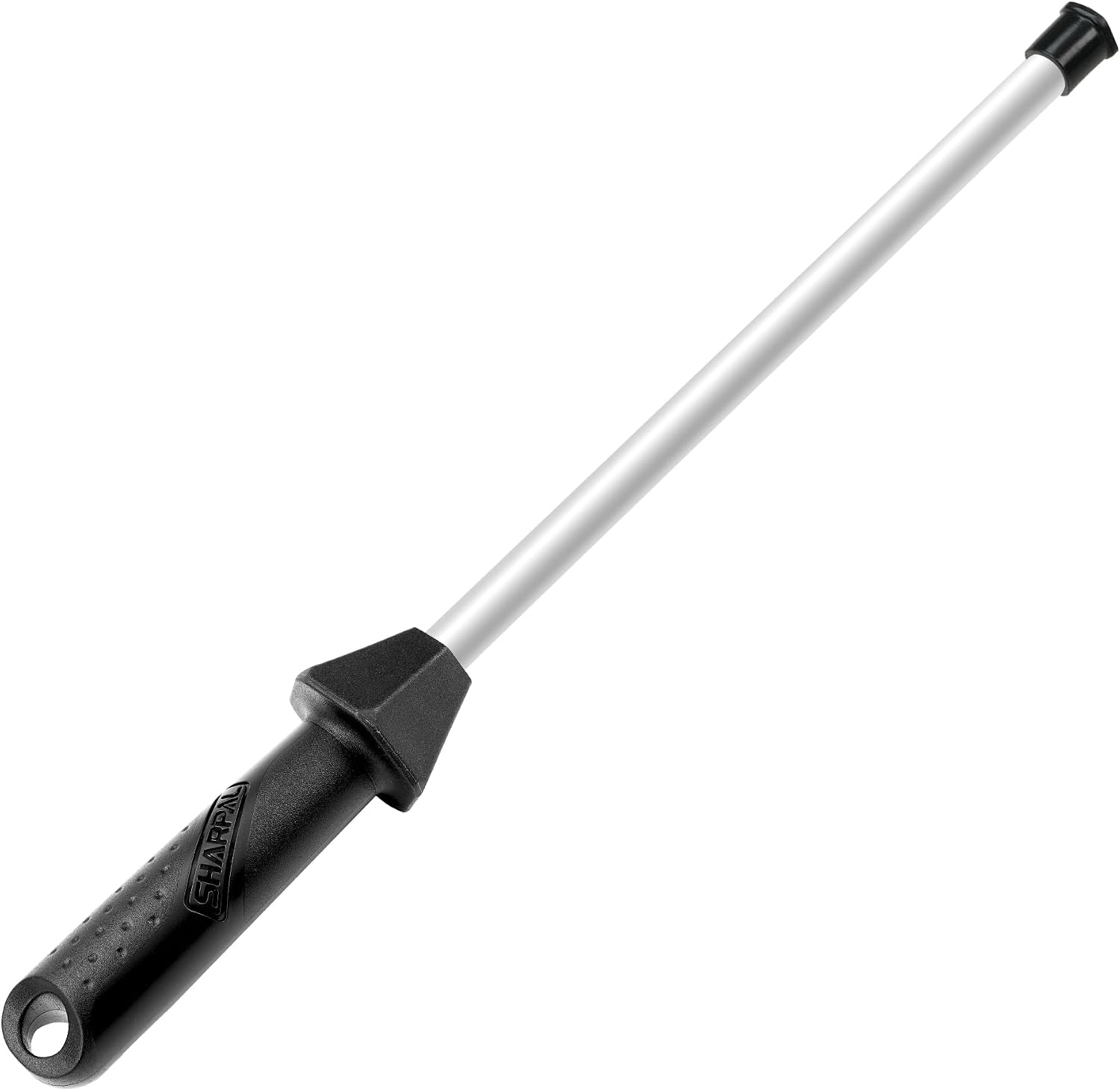 SHARPAL 118H Professional Ceramic Sharpening Steel Rod, Kitchen Knife Stick with Anti-Break Cap, Integrated Angle Guide, 3000 Grit