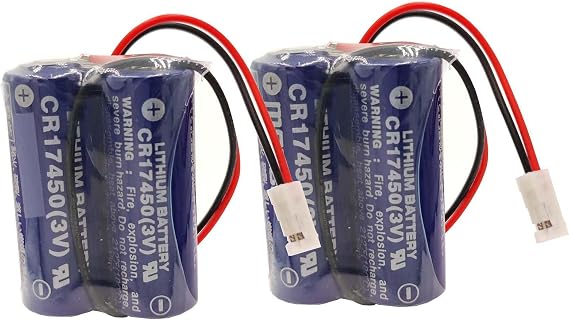 2Set Battery Pack CR17450-2WK27 / D80UB016170 3V Replacement PLC Battery 2*CR17450 Battery Pack for Mazak 2CR17450 3V Battery