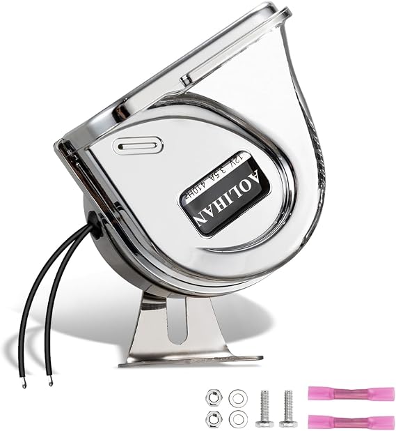Low-Tone Boat Horn 410Hz Waterproof Electric Marine Horn Stainless Steel