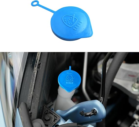 Windshield Washer Fluid Reservoir Cap, Washer Tank Cap, 38513-SB0-961 Windshield Washer Bottle Cap, Car Accessories Windshield Wiper Fluid Cap Replacement for Honda Civic CRV CRX Accord (Blue)