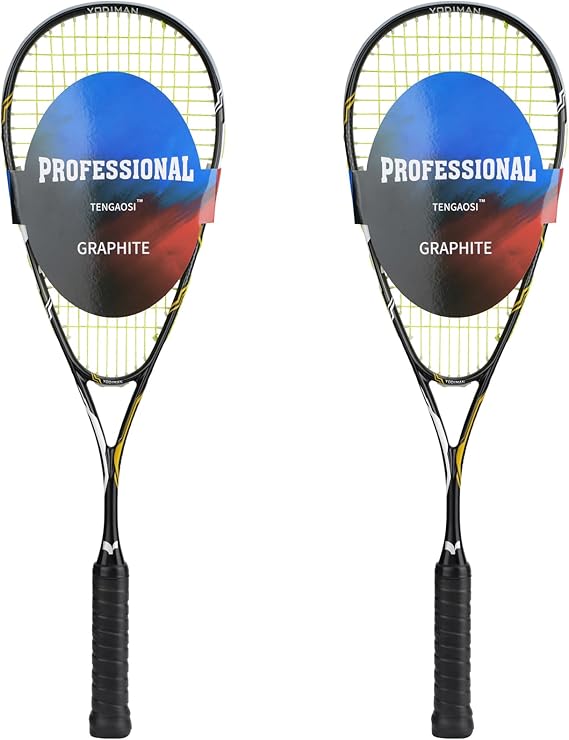 Graphene Touch Squash Racquet Series, (Speed/Radical), Pre-Strung Squash Rackets Set of 2