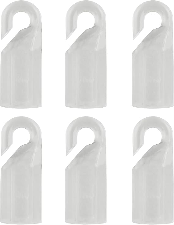 6PCS Hook Connector Wand Cap Wand Tip Hook Sleeve Tip Fixing Hook of The Blind Rod for Hexagon 7mm Plastic Blind Tilt