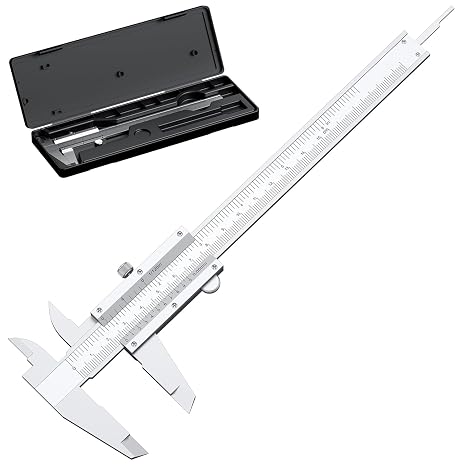 HDLNKAK Vernier Caliper 6 Inch/150mm, Fractional Calipers 1/128 Inch | 6" Non Digital Caliper, 0-6Inch/0-150mm, 1/128 inch/0.05mm High Precision Caliper, Measuring Caliper Tool