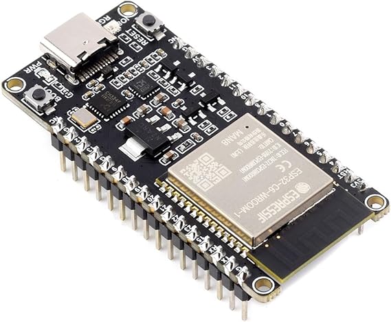 Waveshare ESP32-C6 Microcontroller WiFi 6 Development Board 160MHz Single Core Processor ESP32-C6-WROOM-1-N8 Module Support USB and UART Development Soldered Header