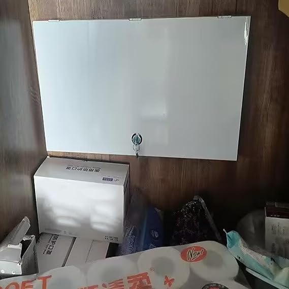 Lockable Electricity Meter Box Cover with Key, Metal Breaker Box Covers Large for Outdoor/Indoor, Decorative Fuse Box Cover Hide Wall(27cm(10 5/8"))
