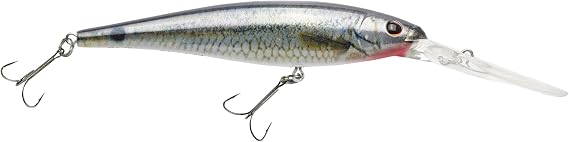 Berkley Flicker Minnow Fishing Lure, Black Brass, 1/4 oz, 3in | 7.5cm Crankbaits, Realistic Minnow Profile, Sharp Dive Curve Gets to Fish Quickly, Equipped with Fusion19 Hook